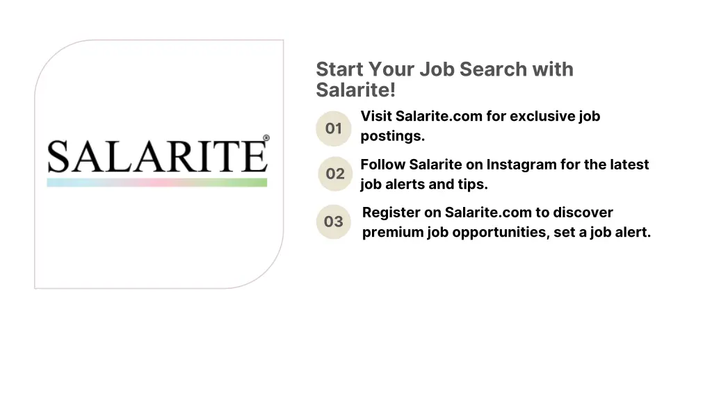 start your job search with salarite visit