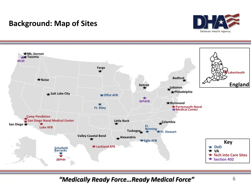 background map of sites