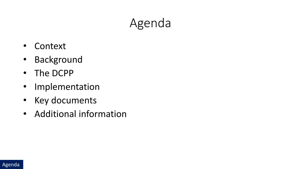agenda