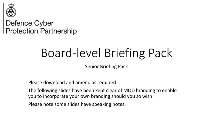 board level briefing pack