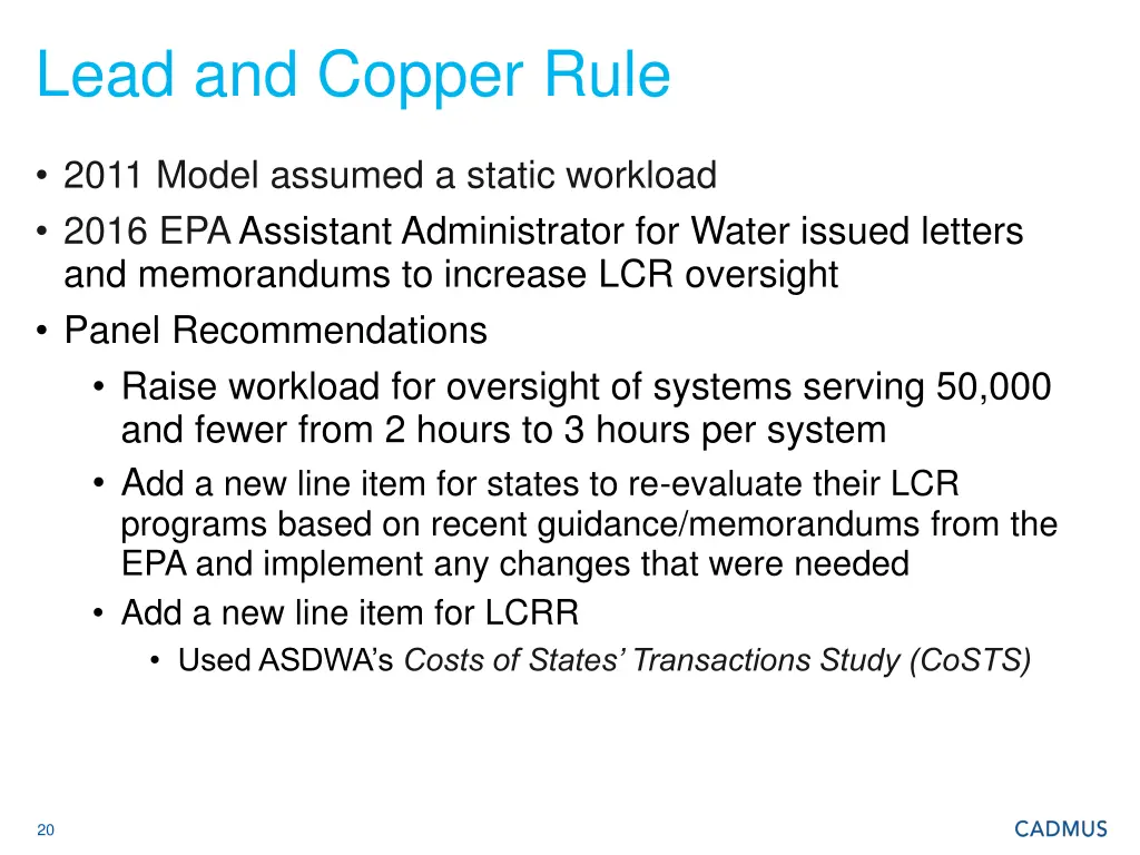 lead and copper rule