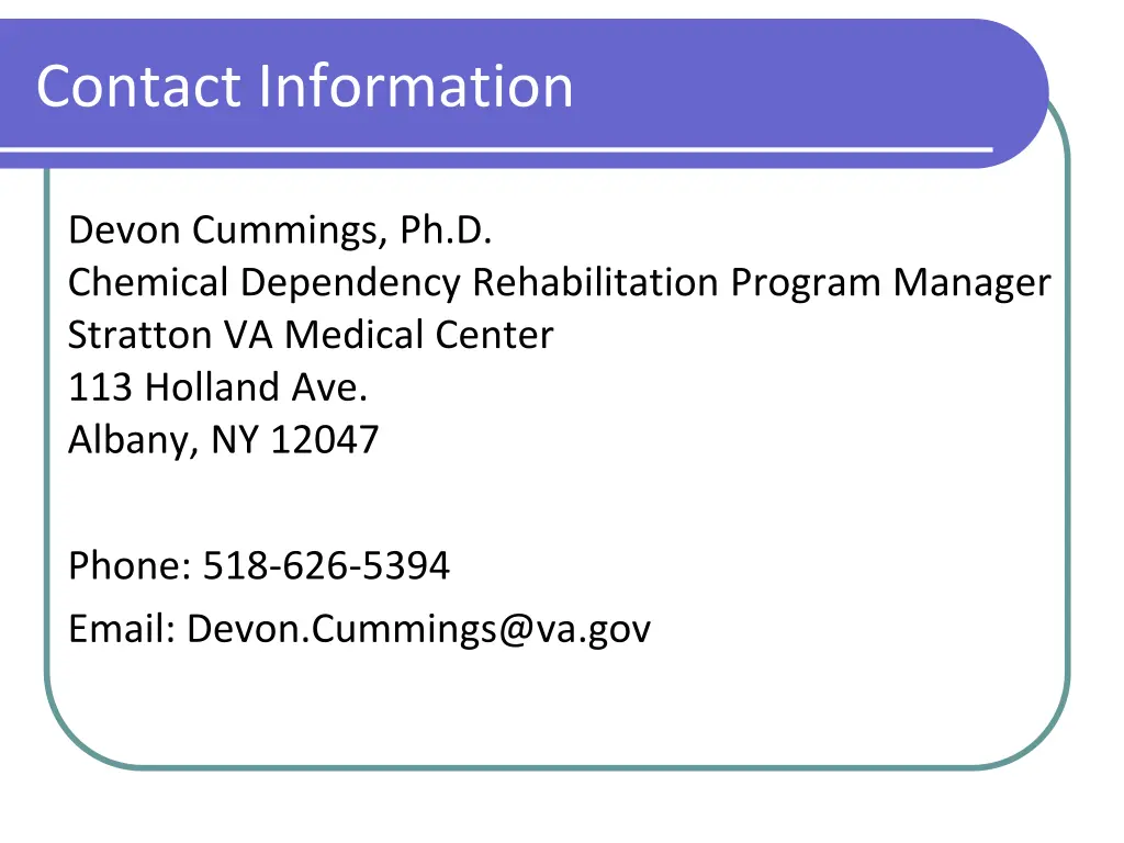 contact information
