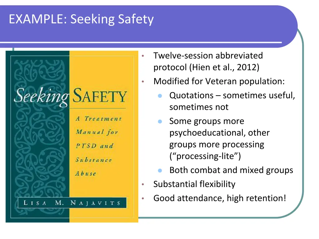 example seeking safety