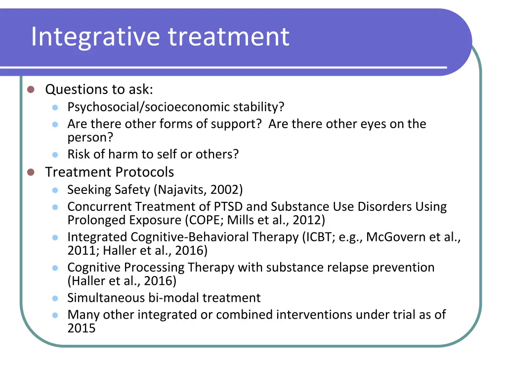 integrative treatment