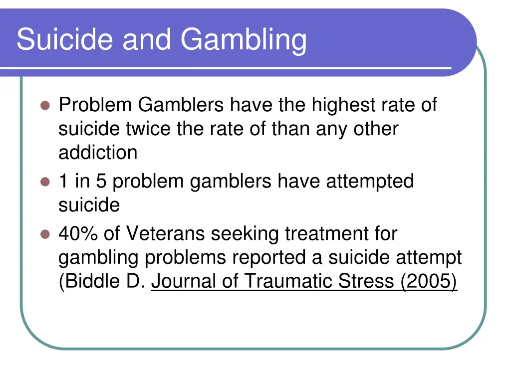 suicide and gambling