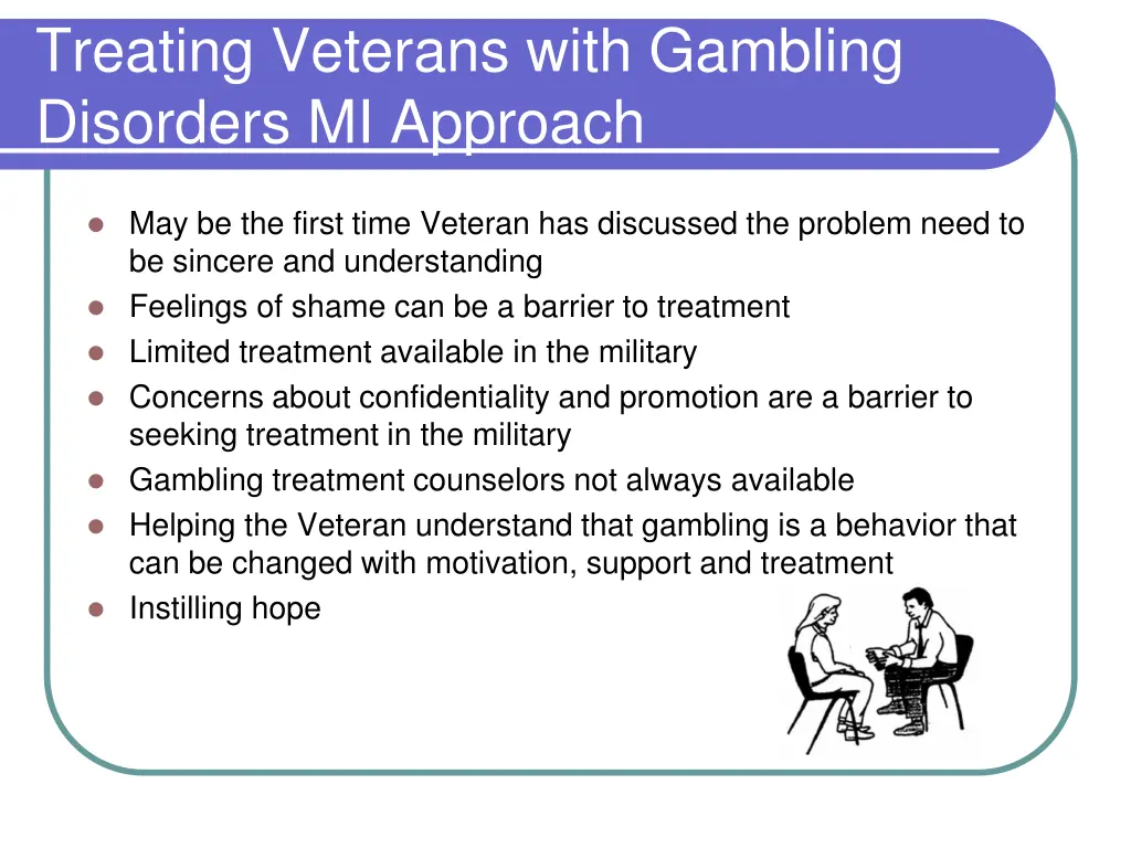 treating veterans with gambling disorders