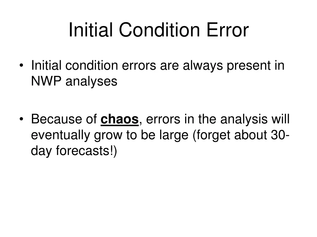initial condition error 1