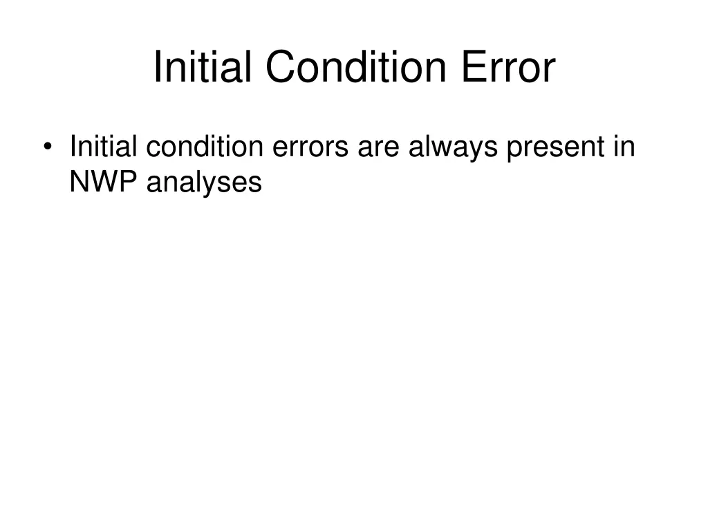 initial condition error