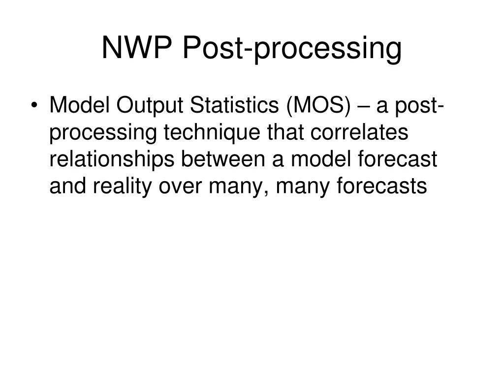 nwp post processing 2