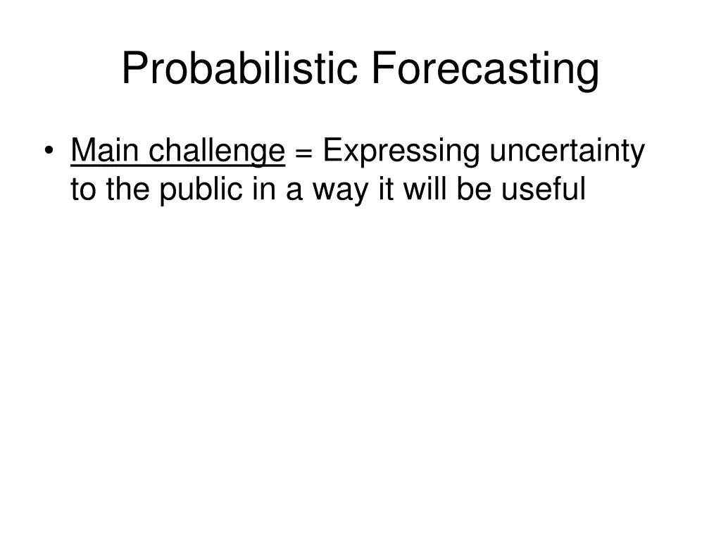 probabilistic forecasting 1