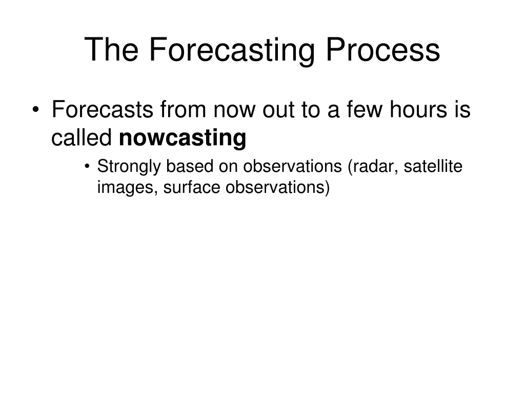 the forecasting process 1