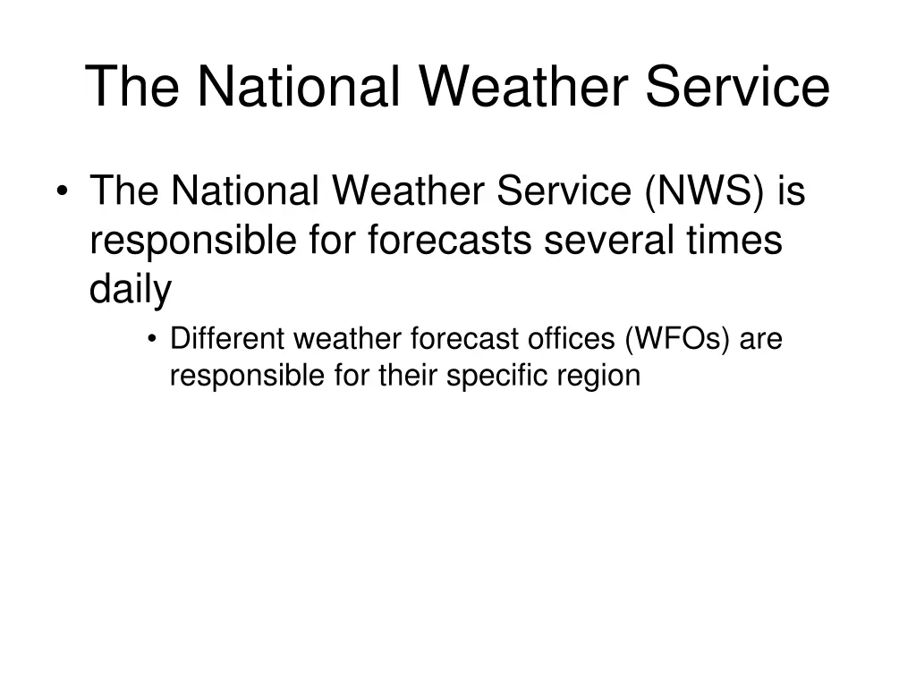 the national weather service 1