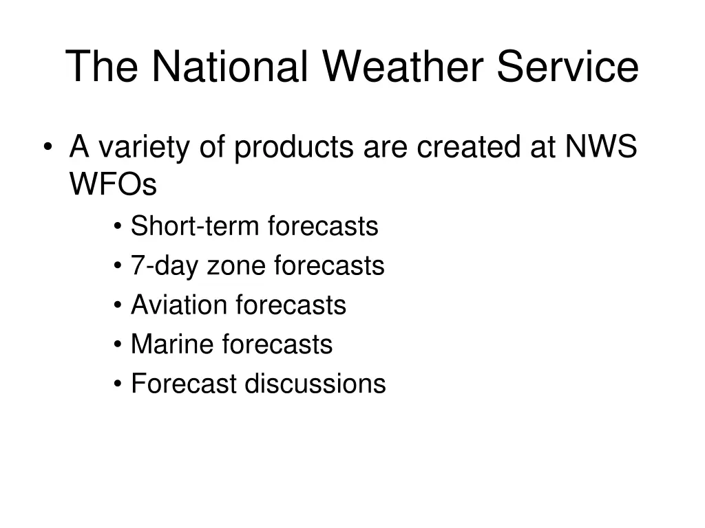 the national weather service 8