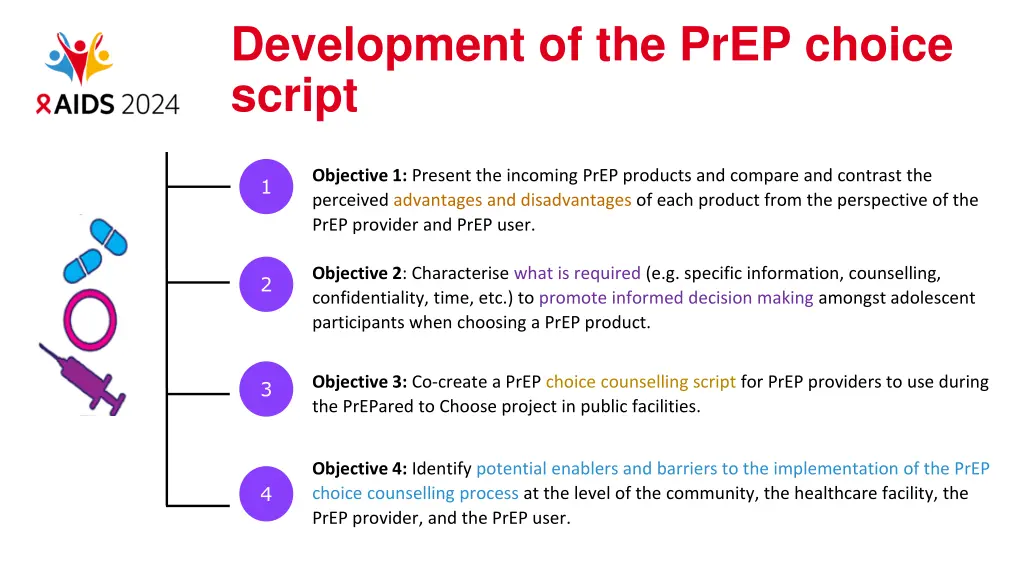 development of the prep choice script 1