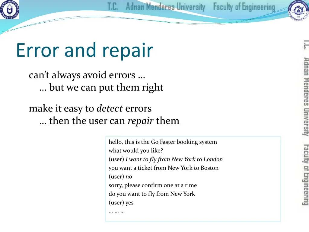 error and repair