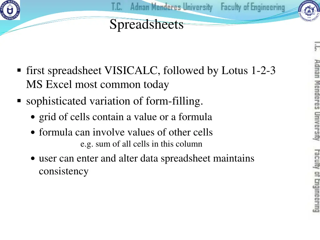 spreadsheets