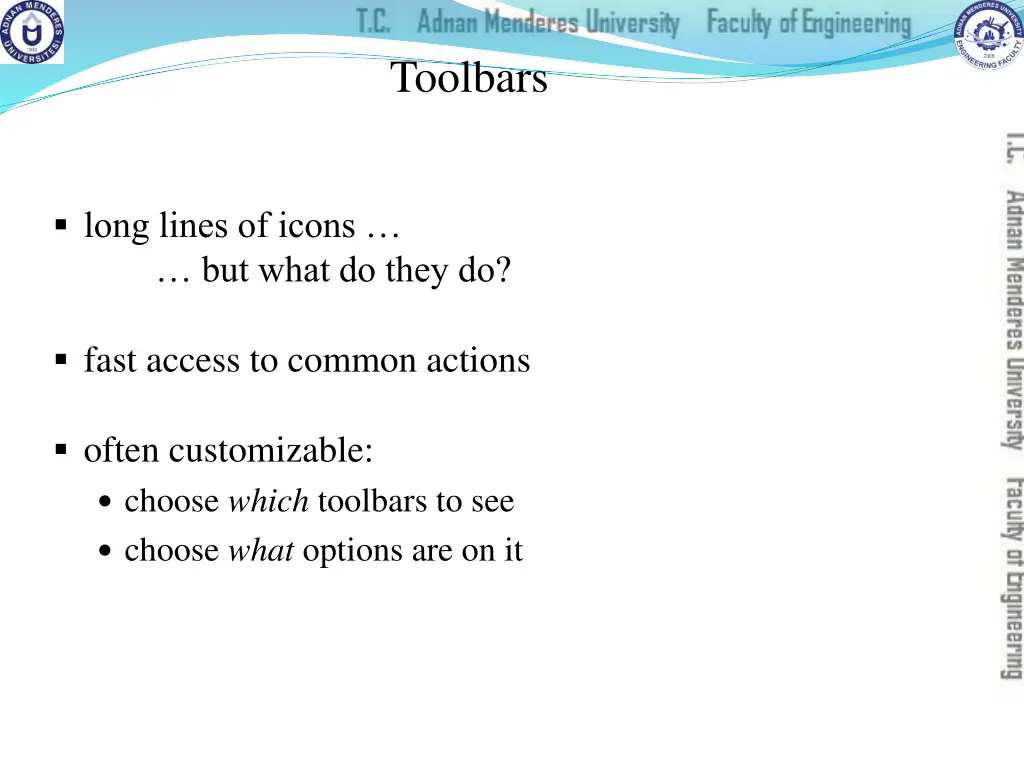 toolbars