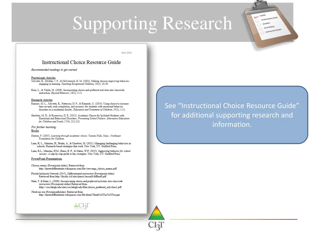 supporting research