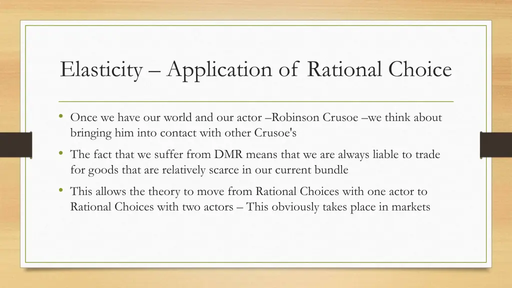 elasticity application of rational choice 1