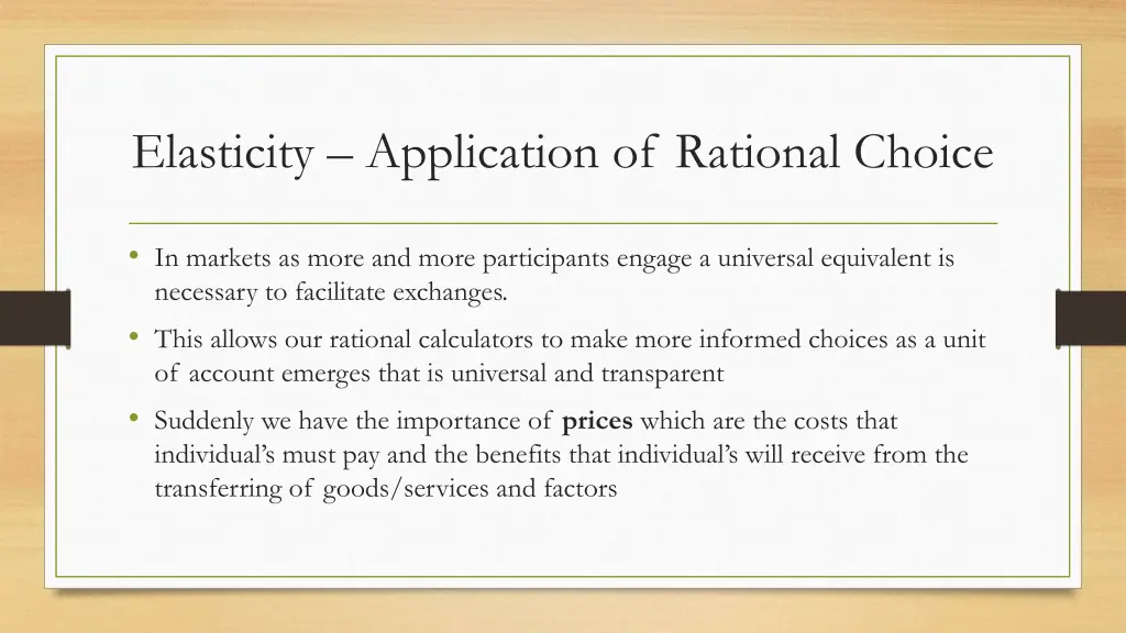elasticity application of rational choice 2