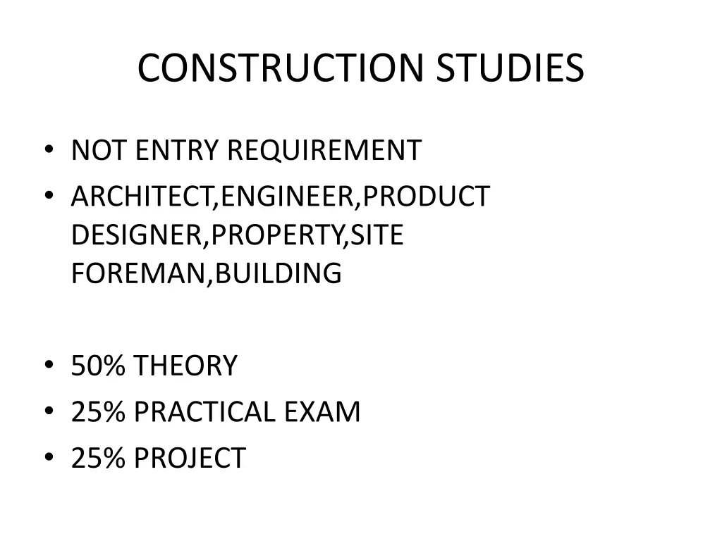construction studies