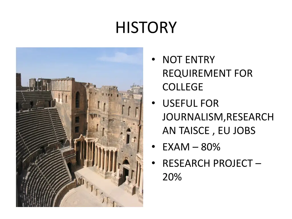 history