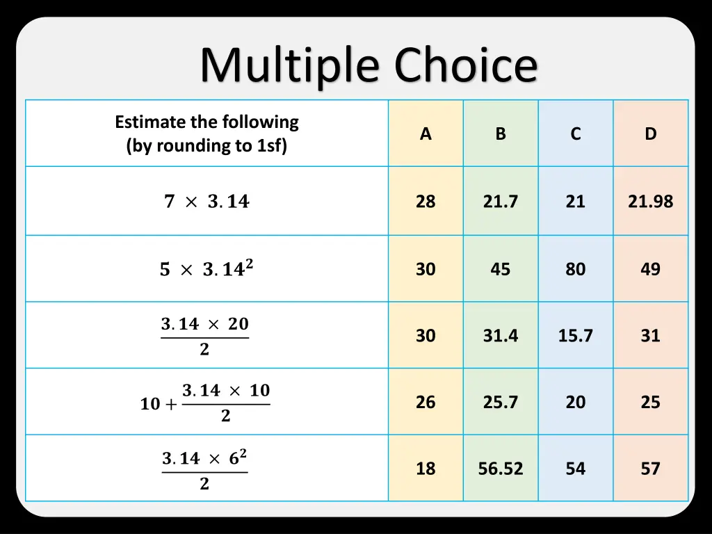 multiple choice 3