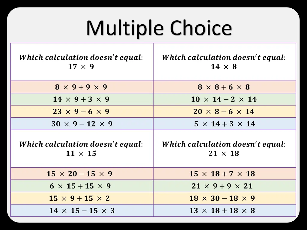 multiple choice 4