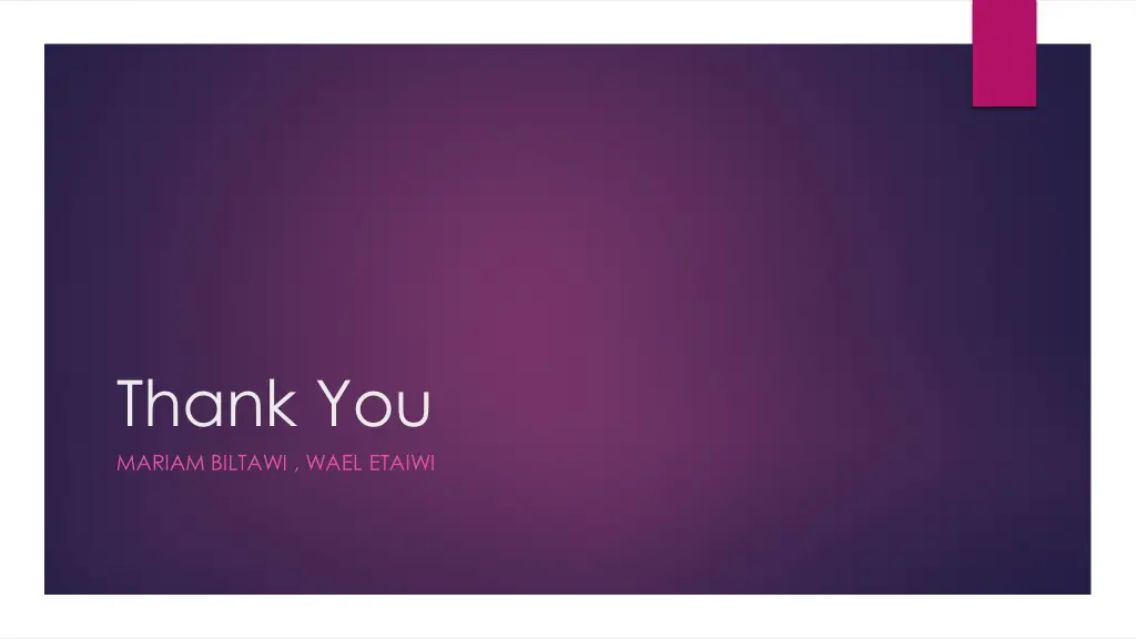 thank you mariam biltawi wael etaiwi