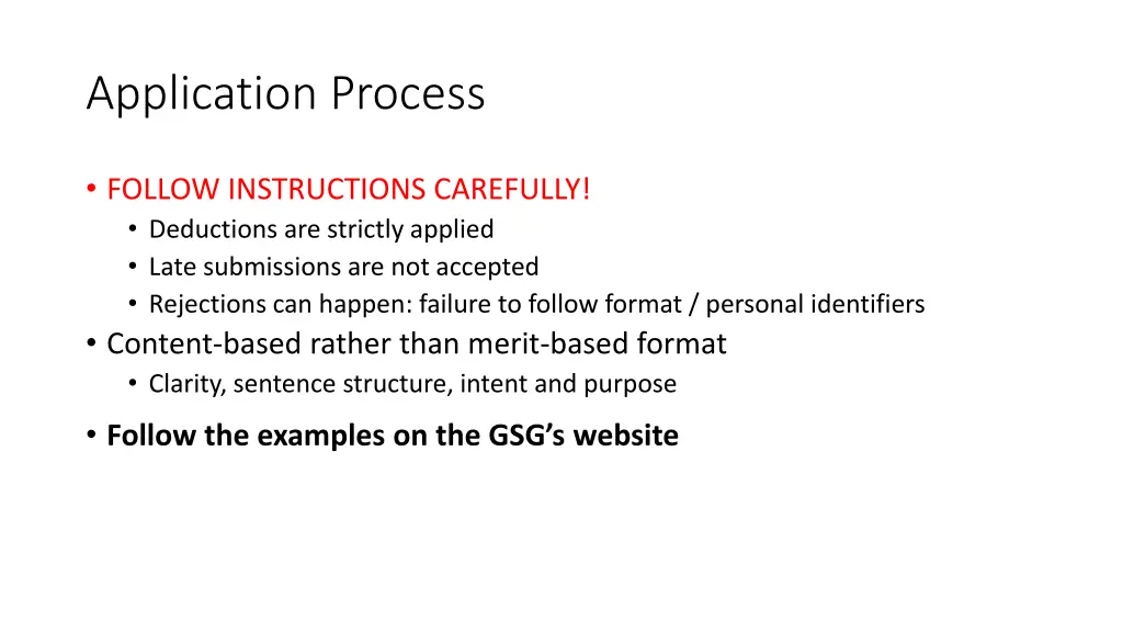application process 1