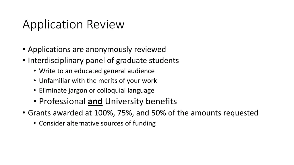 application review