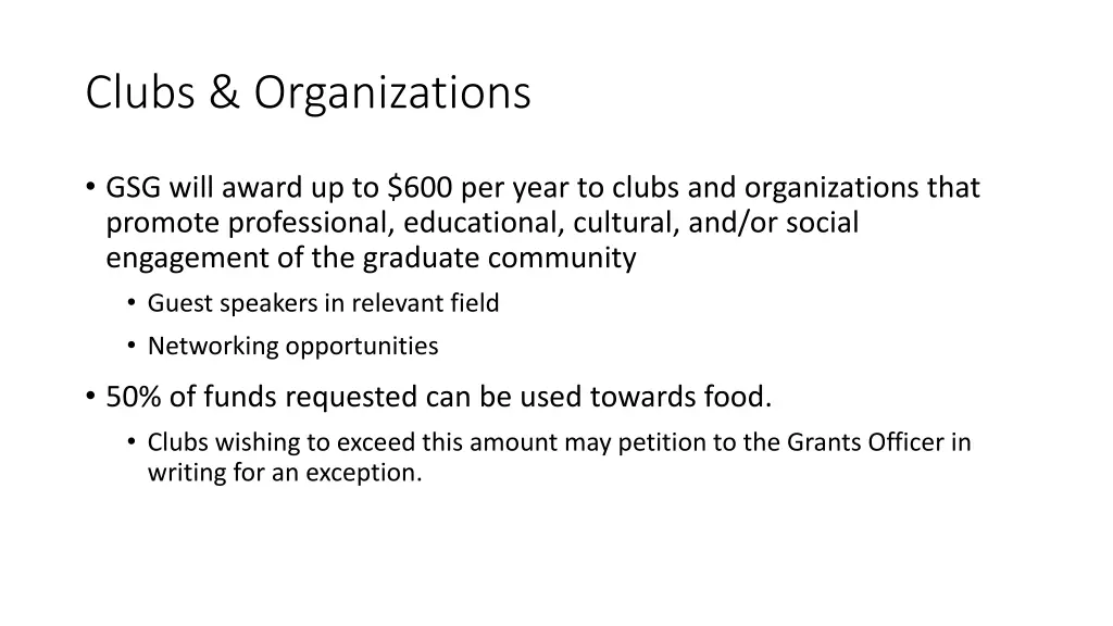 clubs organizations