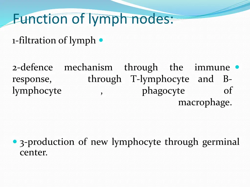 function of lymph nodes