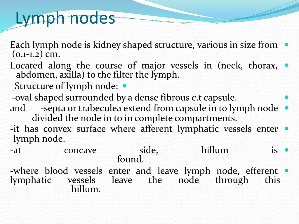 lymph nodes