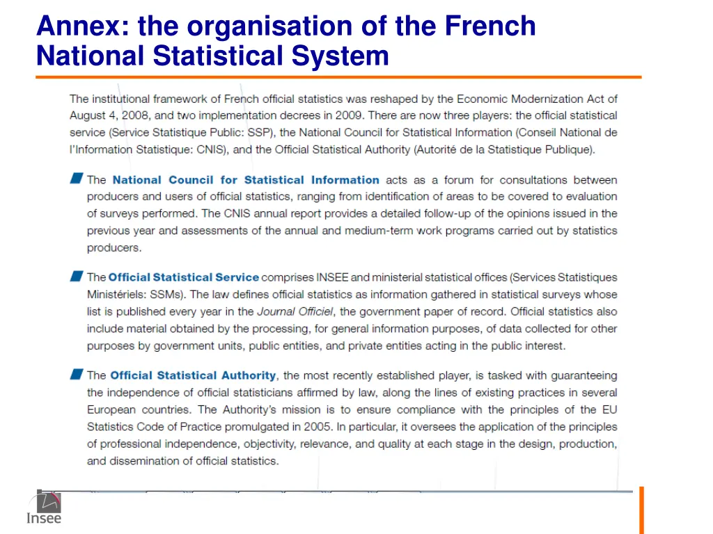 annex the organisation of the french national