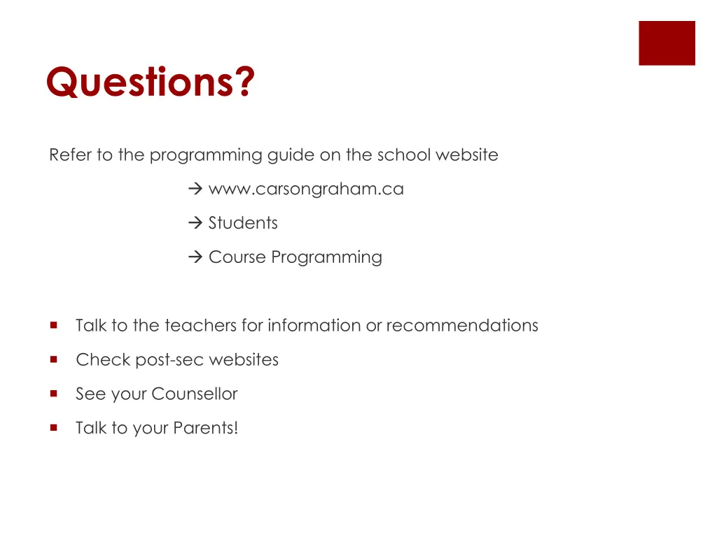 questions