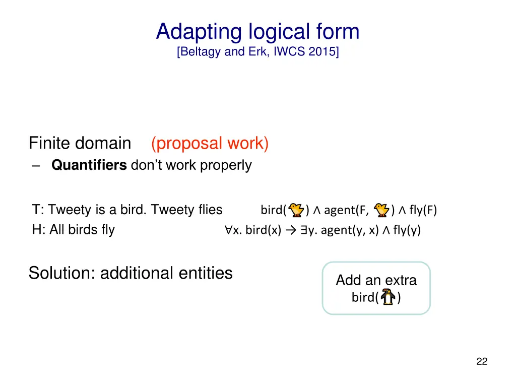 adapting logical form beltagy and erk iwcs 2015