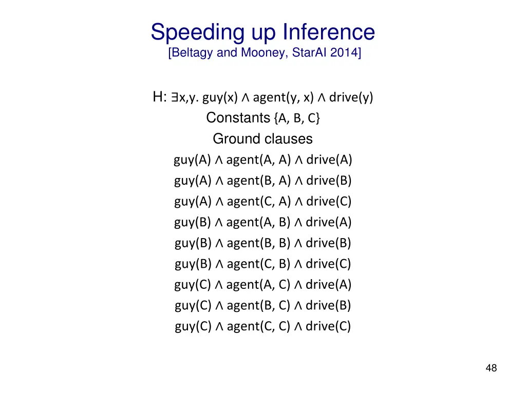 speeding up inference beltagy and mooney starai 1