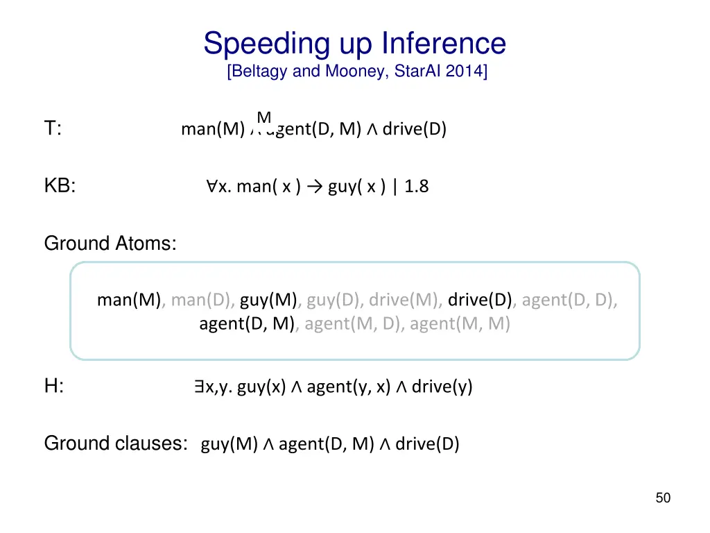 speeding up inference beltagy and mooney starai 3