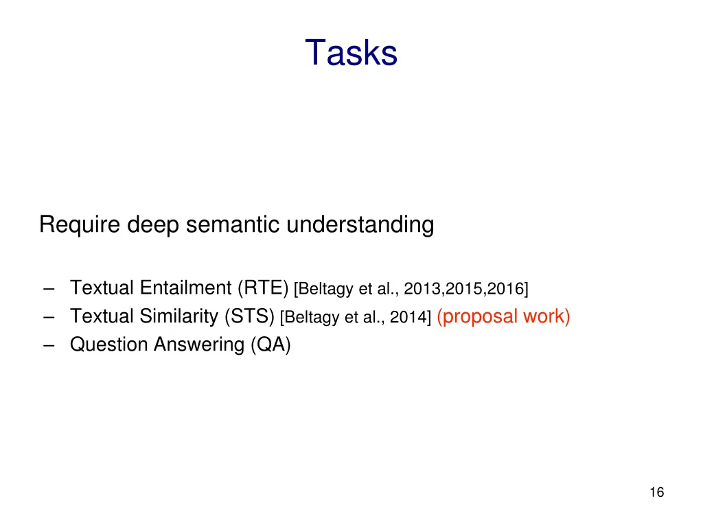 tasks