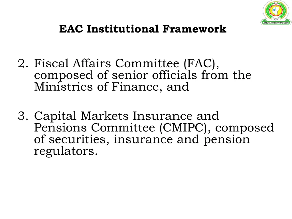 eac institutional framework 1