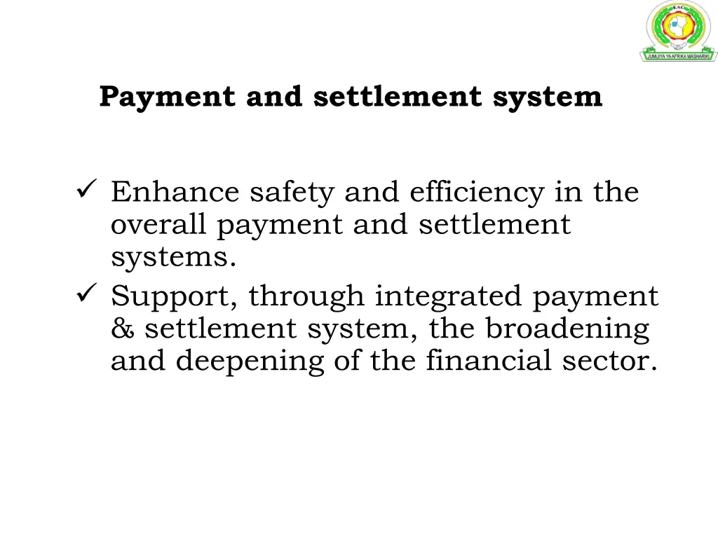 payment and settlement system 1