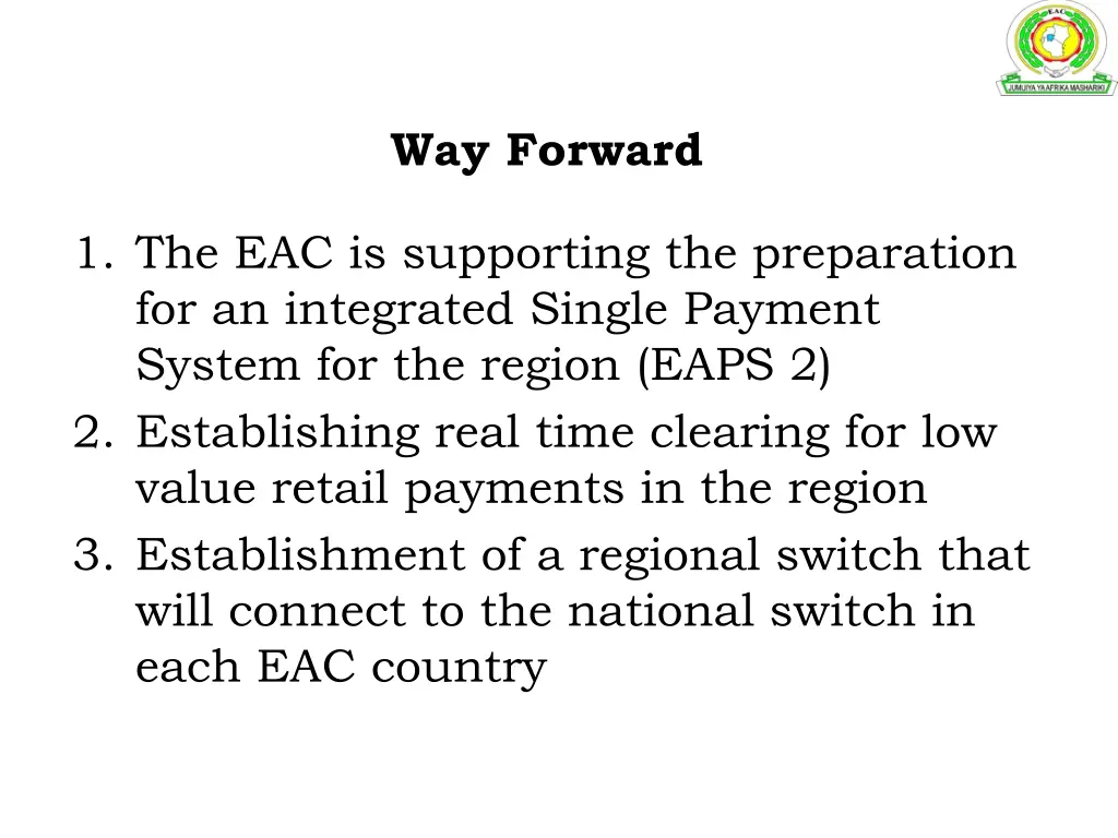 way forward