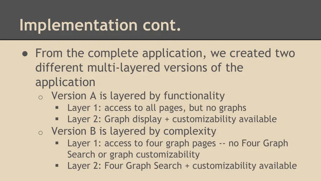 implementation cont