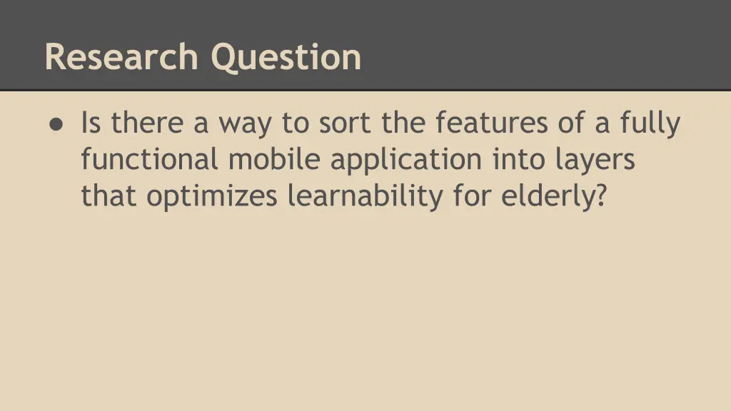research question