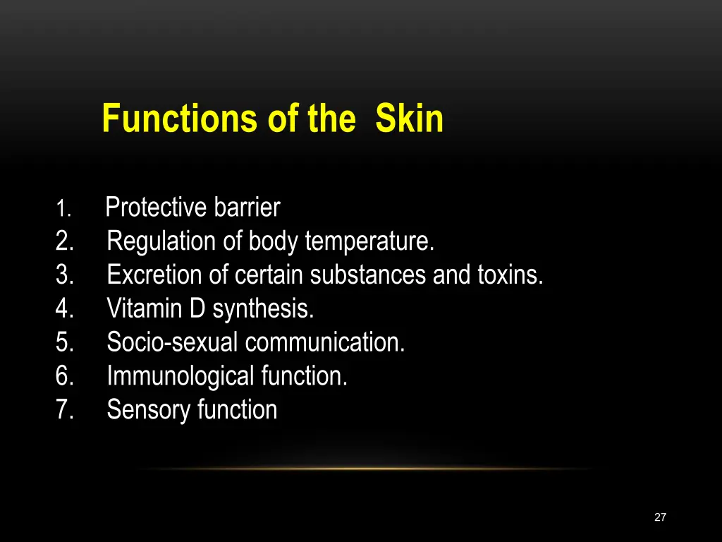 functions of the skin