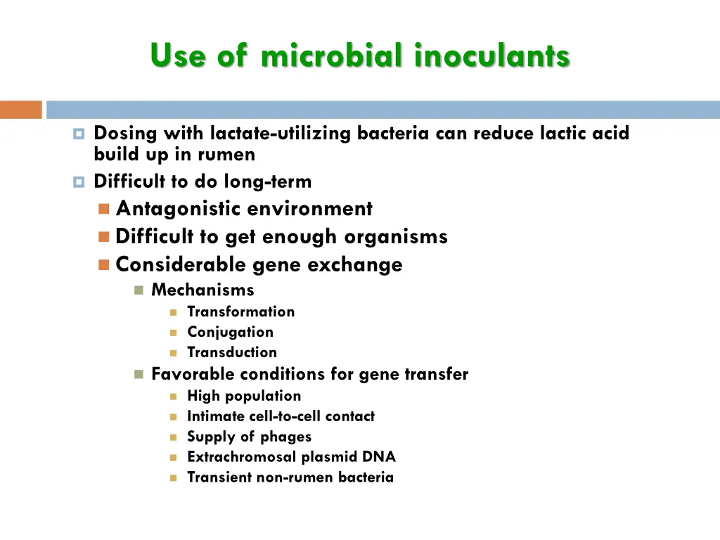 use of microbial inoculants