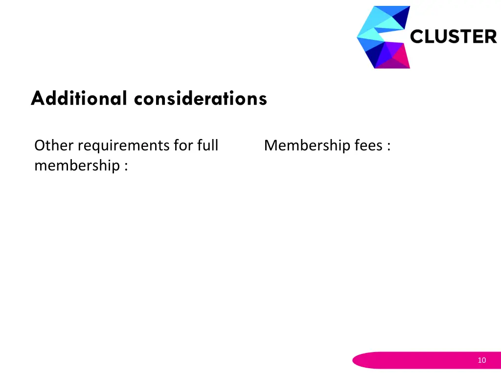 additional considerations