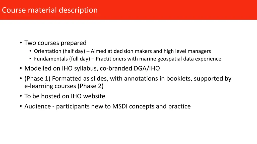 course material description