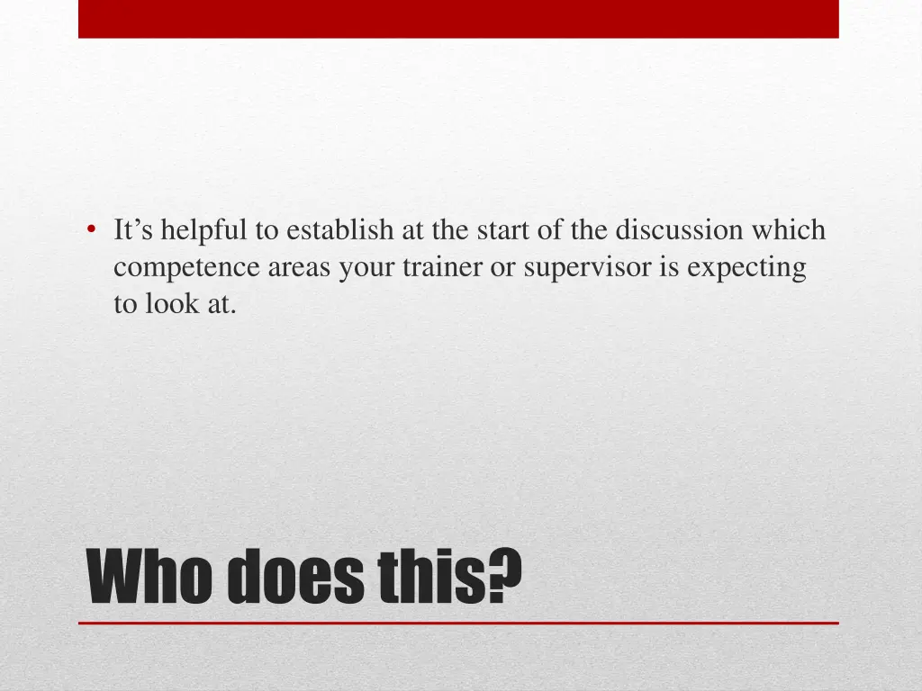 it s helpful to establish at the start